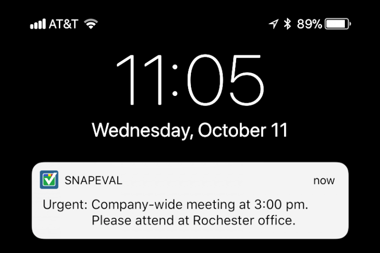 Push Notification Messages Deliver Urgent Communications - SnapEval